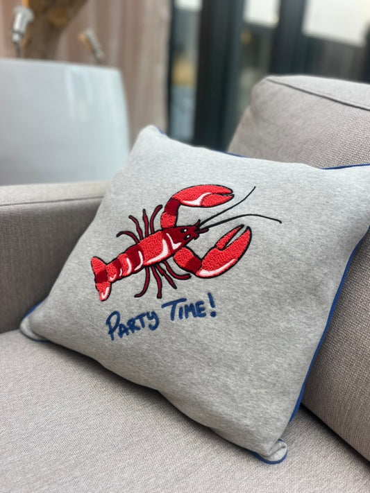 KISSENBEZUG LOBSTER Grau meliert