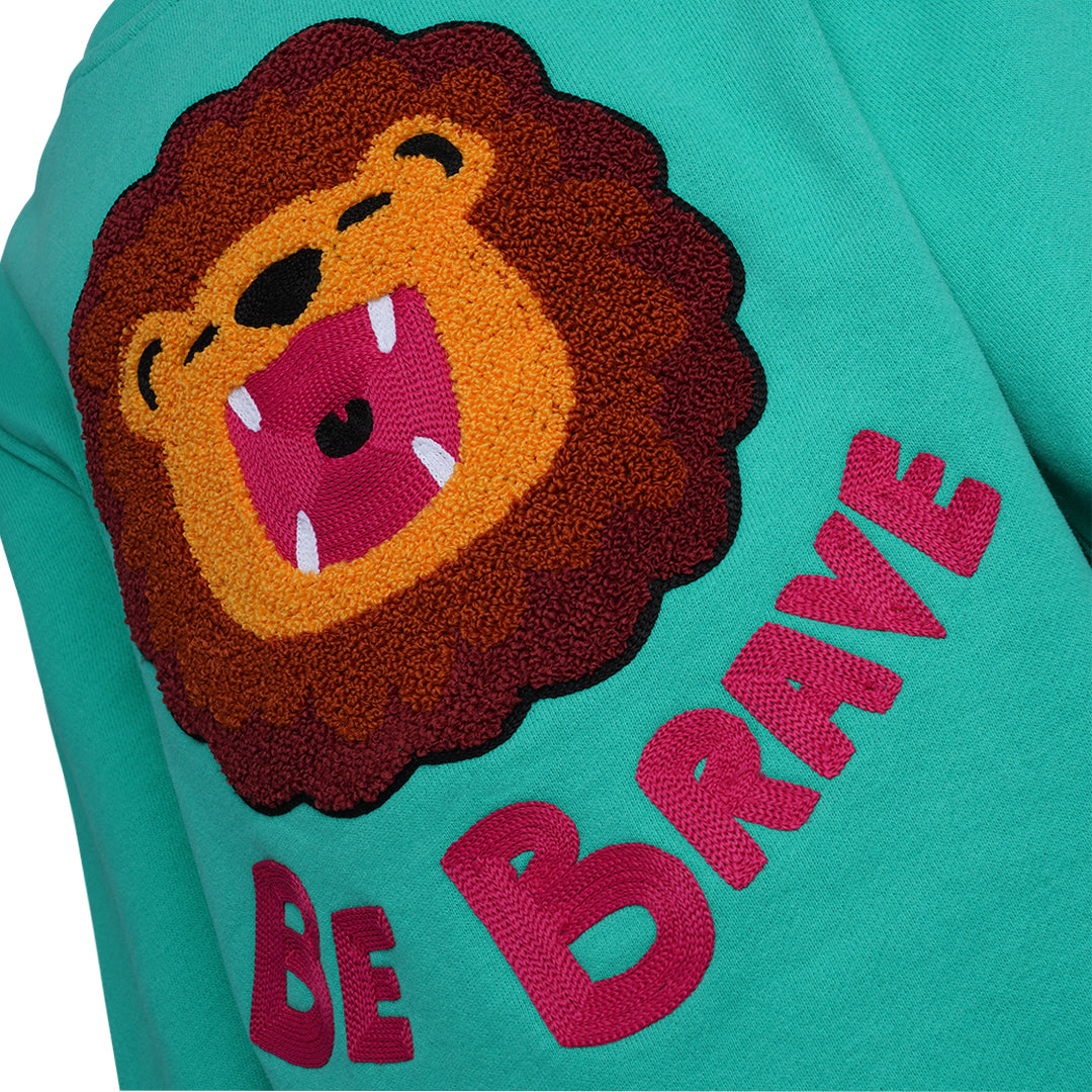 KIDS SWEATSHIRT LION Jungle Green