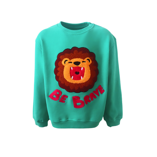 NEU! KIDS SWEATSHIRT LION Jungle Green