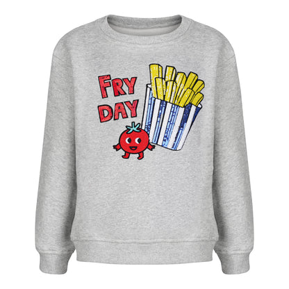 KIDS SWEATSHIRT FRITTE Grau meliert
