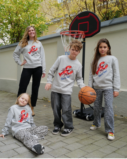 SWEATSHIRT ADULT LOBSTER Grau meliert