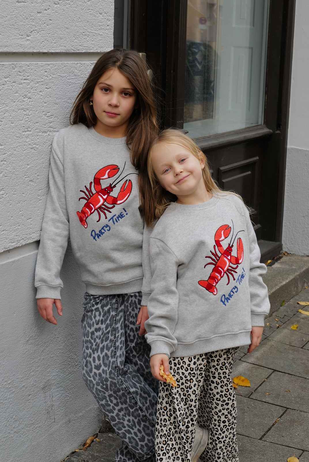 KIDS SWEATSHIRT LOBSTER Grau meliert