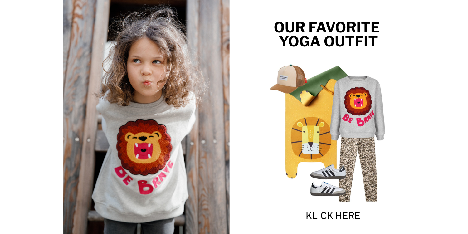 CHIO MI Yoga Outfit with Leo Leggings LION Sweatshirt and Yoga Mat