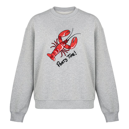 SWEATSHIRT ADULT LOBSTER Grau meliert