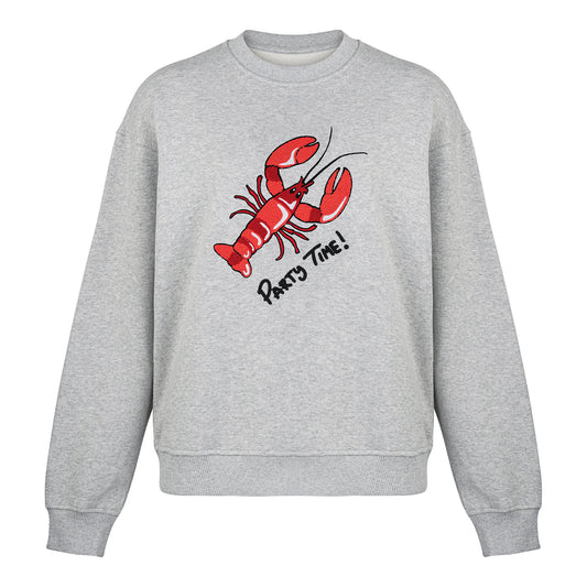 SWEATSHIRT ADULT LOBSTER Grau meliert