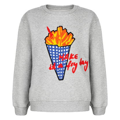 KIDS SWEATSHIRT FRITTE Grau meliert