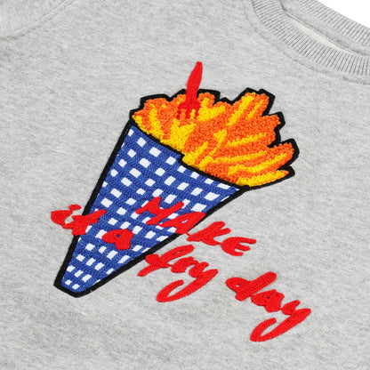 KIDS SWEATSHIRT FRITTE Grau meliert