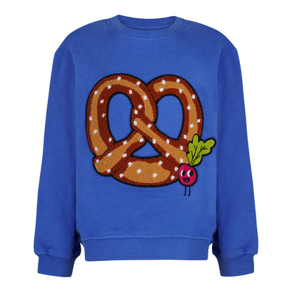 Kids SWEATSHiRT PRETZEL in Royal Blue