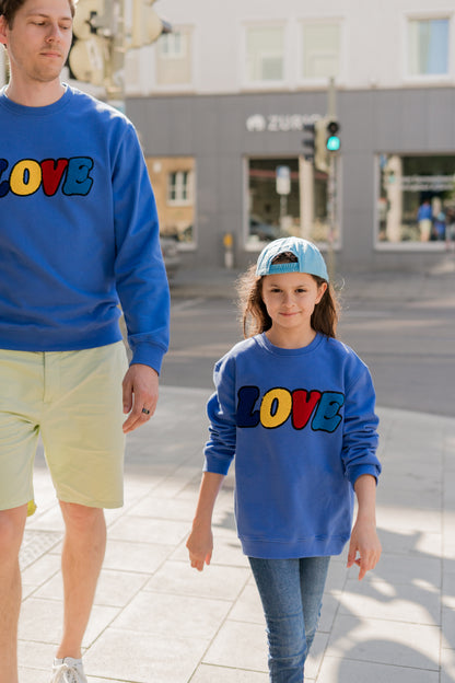SWEATSHIRT ADULTS Unisex LOVE Royal Blue