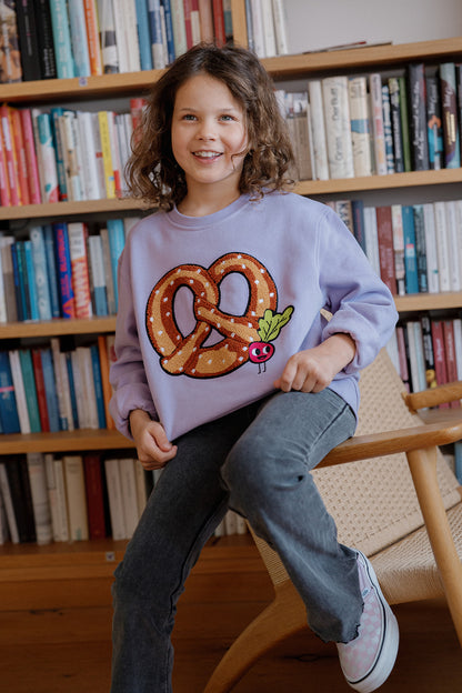 Kids SWEATSHIRT PRETZEL Lavendel