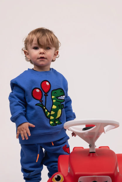KIDS SET DINOSAUR Royal Blue