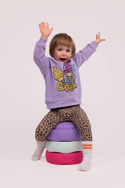 KIDS SWEATSHIRT ICECREAM Lavender