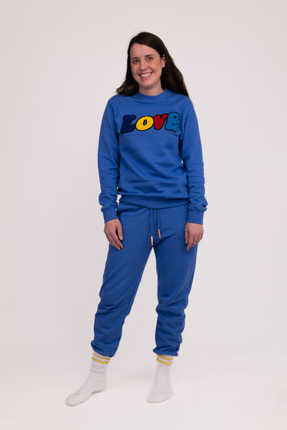 SWEATSHIRT ADULTS Unisex LOVE Royal Blue
