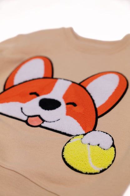 KIDS SWEATSHIRT CORGI Sand