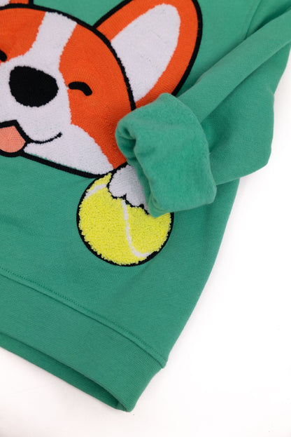 KIDS SWEATSHIRT CORGI Jungel Grün