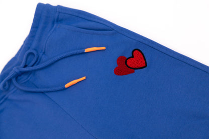 SWEATPANTS ADULTS Unisex HEART Royal Blue